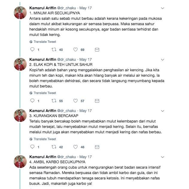   mulut berbau di bulan puasa ?? doktor ini kongsi cara nak hilangkan bau mulut dengan mudah ! 