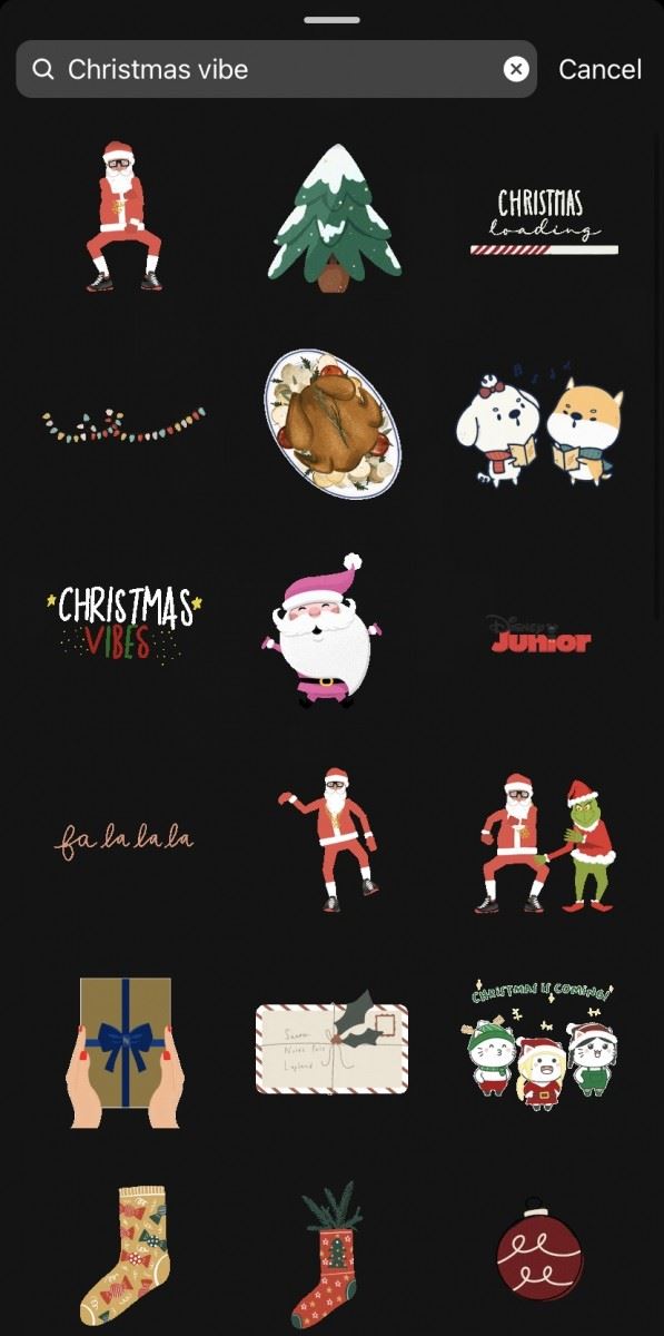 ig story圣诞系列「gif贴纸」关键字🎄❤️