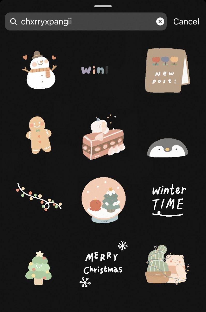 ig story圣诞系列「gif贴纸」关键字🎄❤️