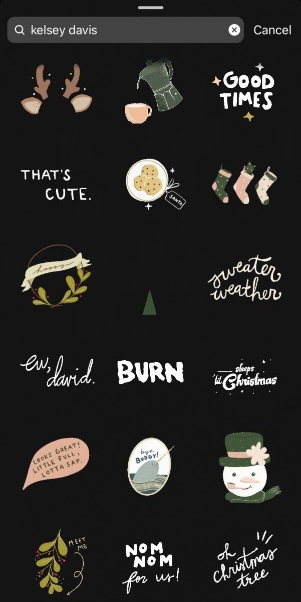 ig story圣诞系列「gif贴纸」关键字🎄❤️