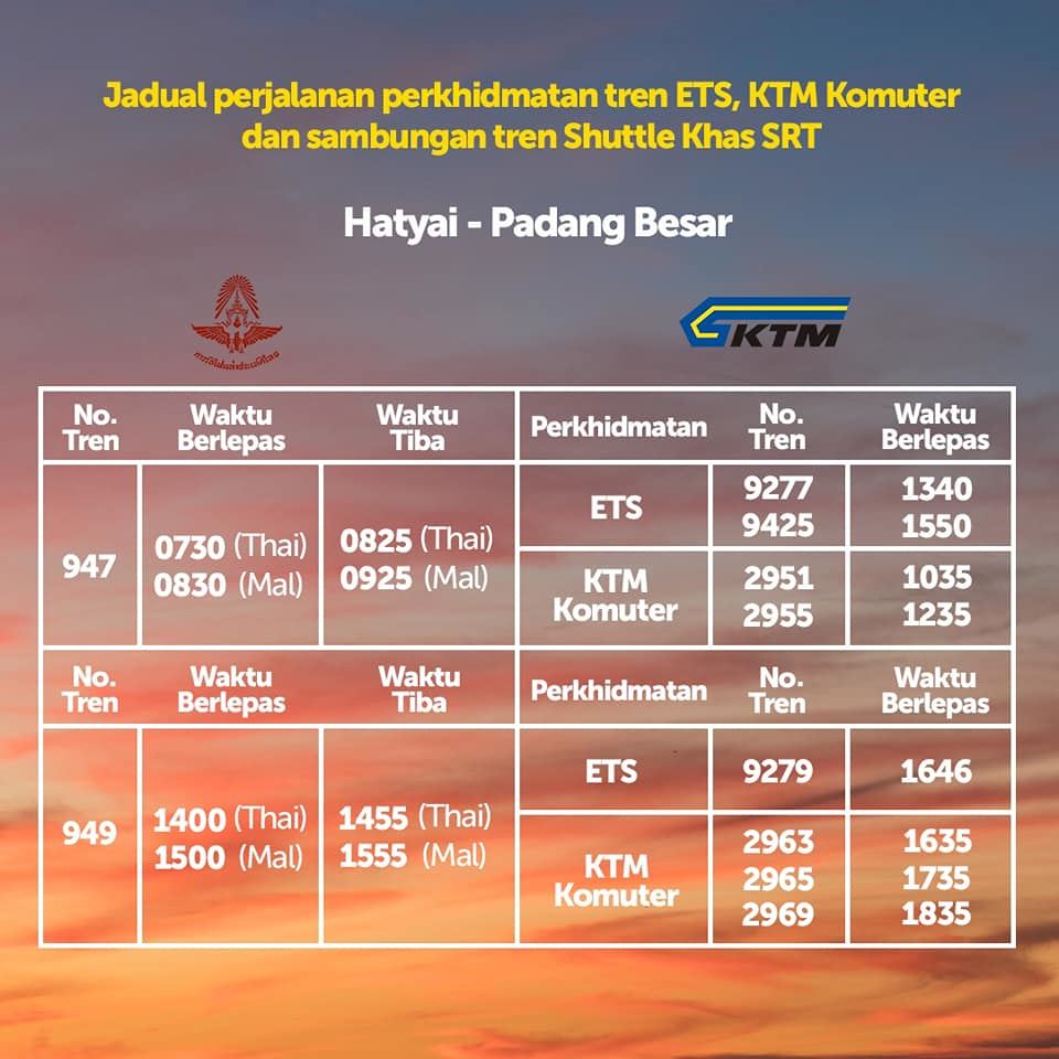 只需rm6就能从🇲🇾搭火车去泰国🇹🇭太便宜了!