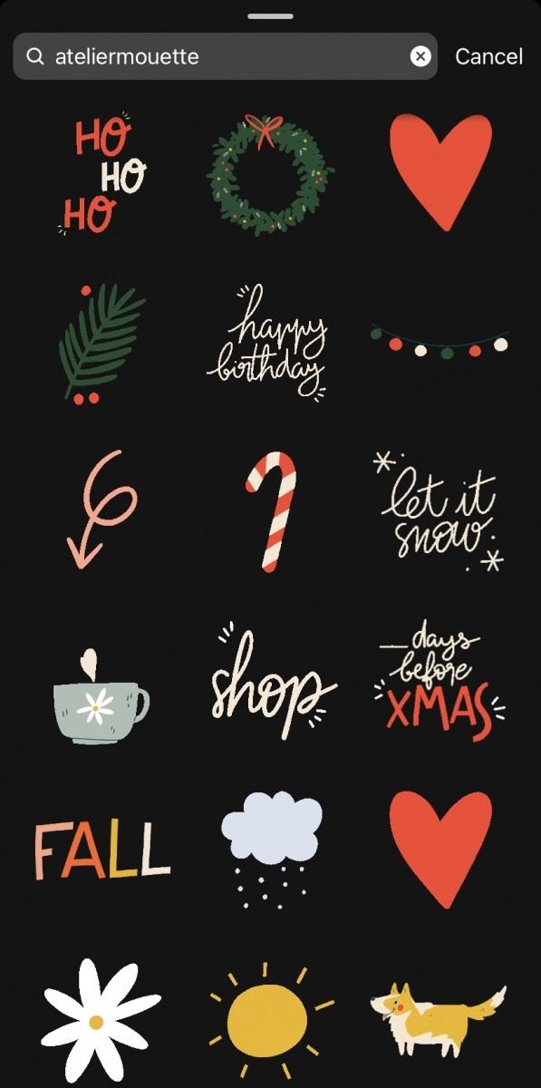 ig story圣诞系列「gif贴纸」关键字🎄❤️