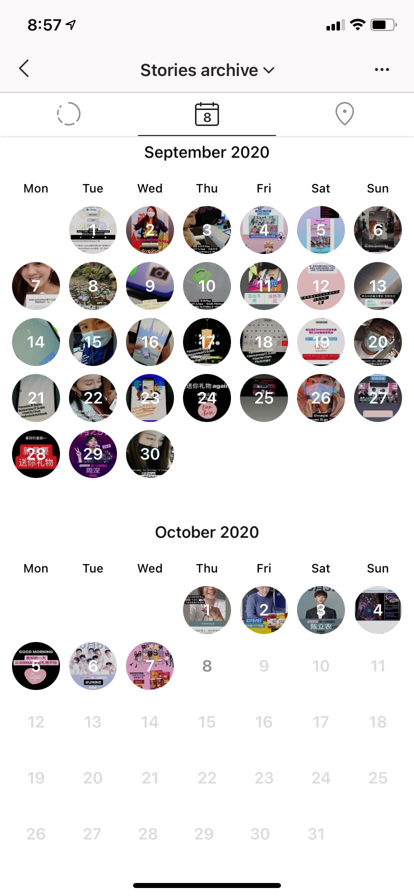 找instagram旧stories更方便！用日历来找！ 