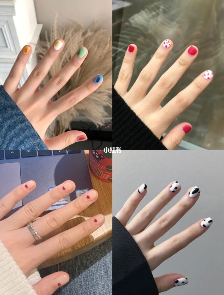 短指甲也可以做美甲💅超适合又可爱～【短指甲美甲】