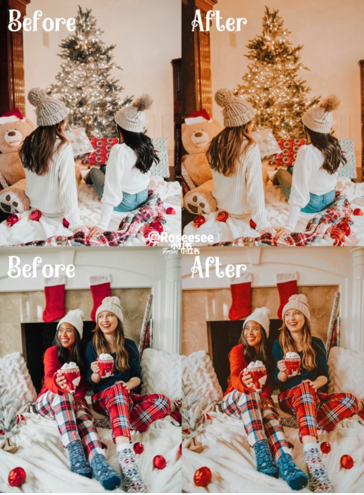 ins风圣诞色滤镜【手机lr调色教程】