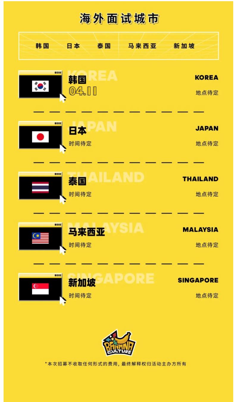 “香蕉娱乐”大马招募练习生！成为尤长靖师弟/妹