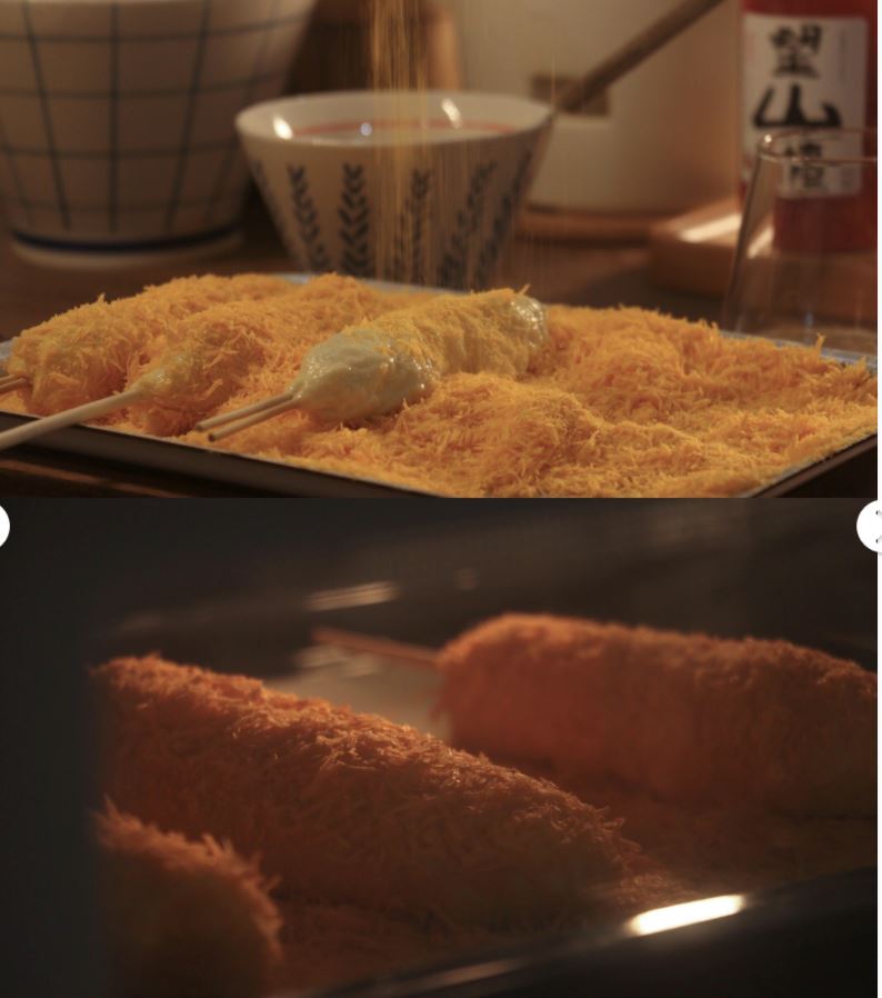 超长拉丝【韩国芝士热狗棒】做法🇰🇷一次就成功