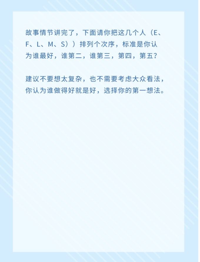 网传【准到可怕的心理测验】看穿你的人性和欲望！