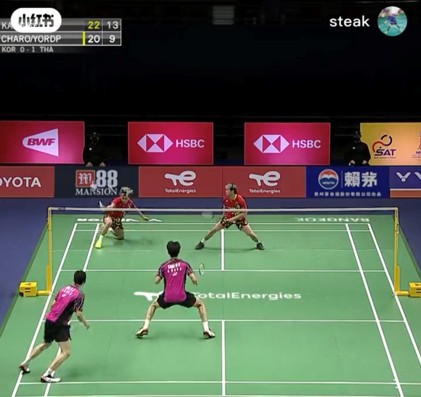 泰国男双上演“杂技救球之战”！网民：全场mvp🏆【汤杯】