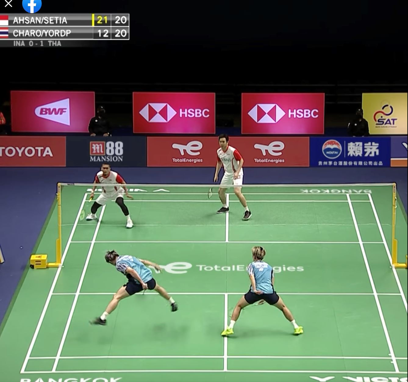 泰国男双上演“杂技救球之战”！网民：全场mvp🏆【汤杯】