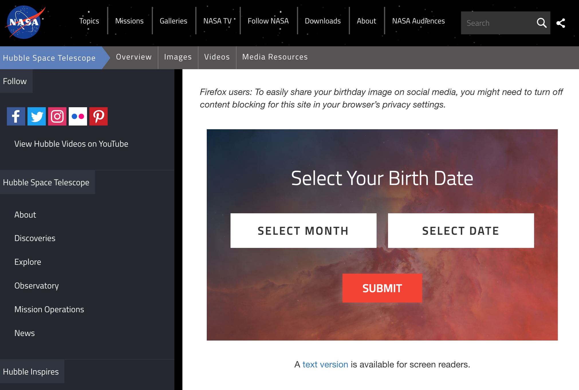 来看你生日那天的宇宙的样子❤️ nasa式浪漫