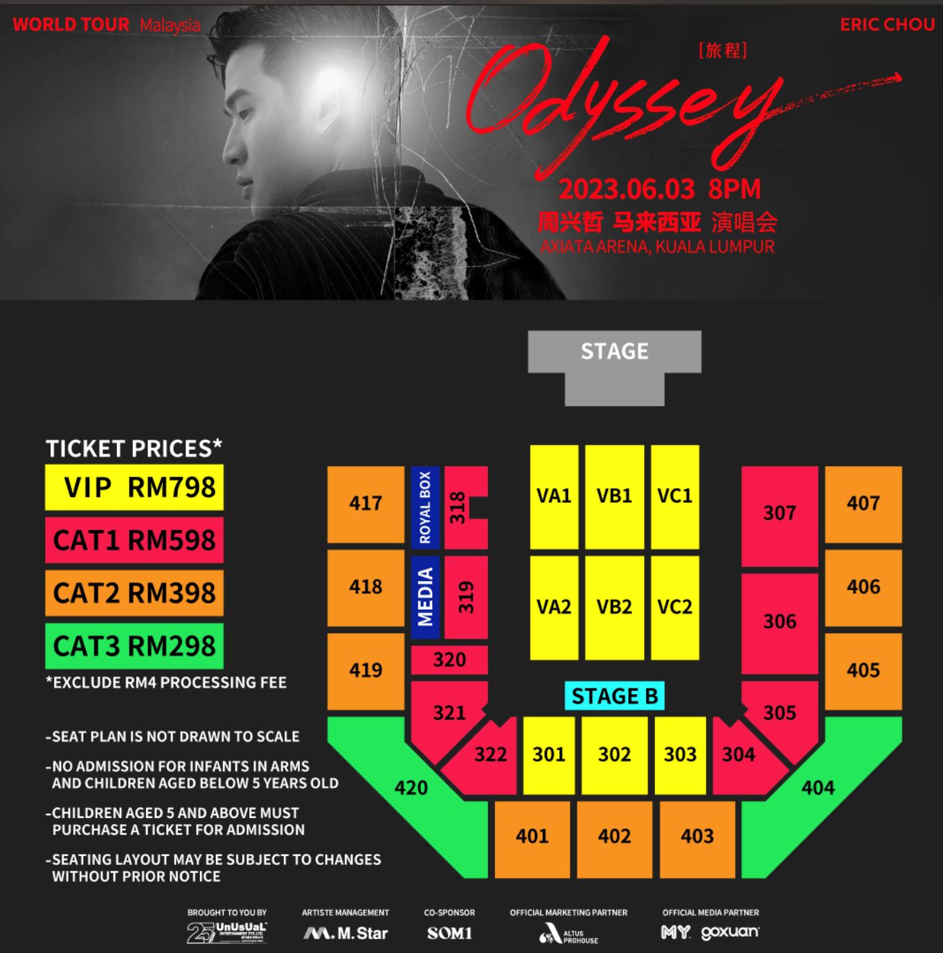 🇲🇾周兴哲6月3日来马开唱!最便宜门票rm298