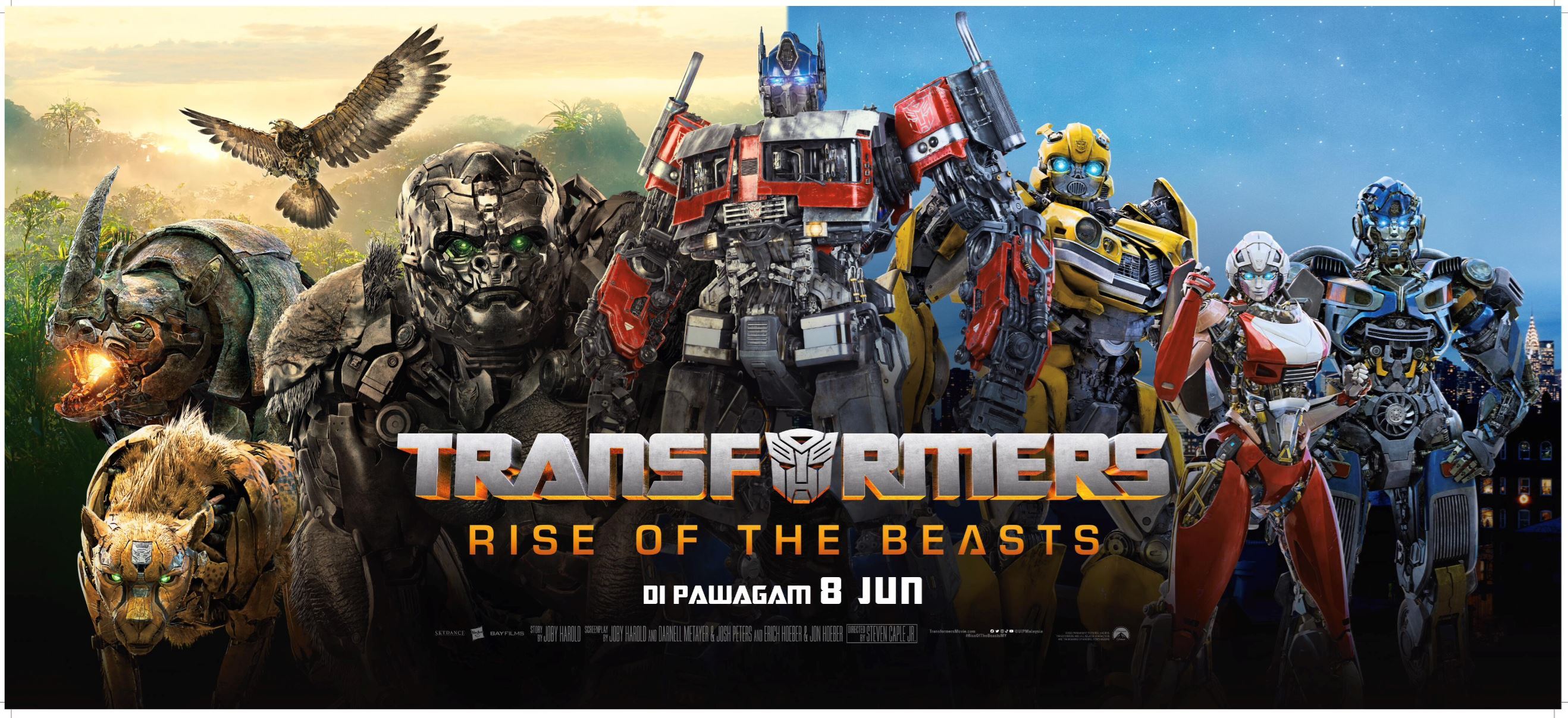电影《transformers: rise of the beasts》6月8日全马上映！