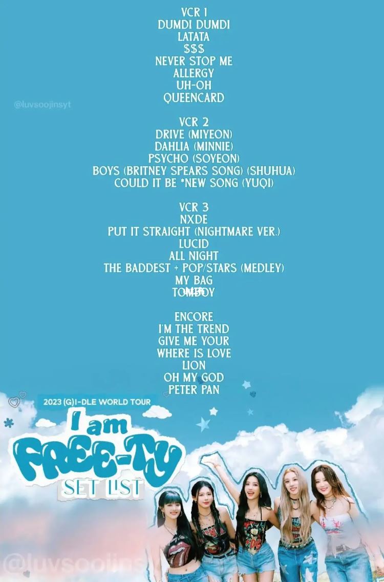 (g)i-dle 2023世巡歌单🔥 近三个小时的演唱会