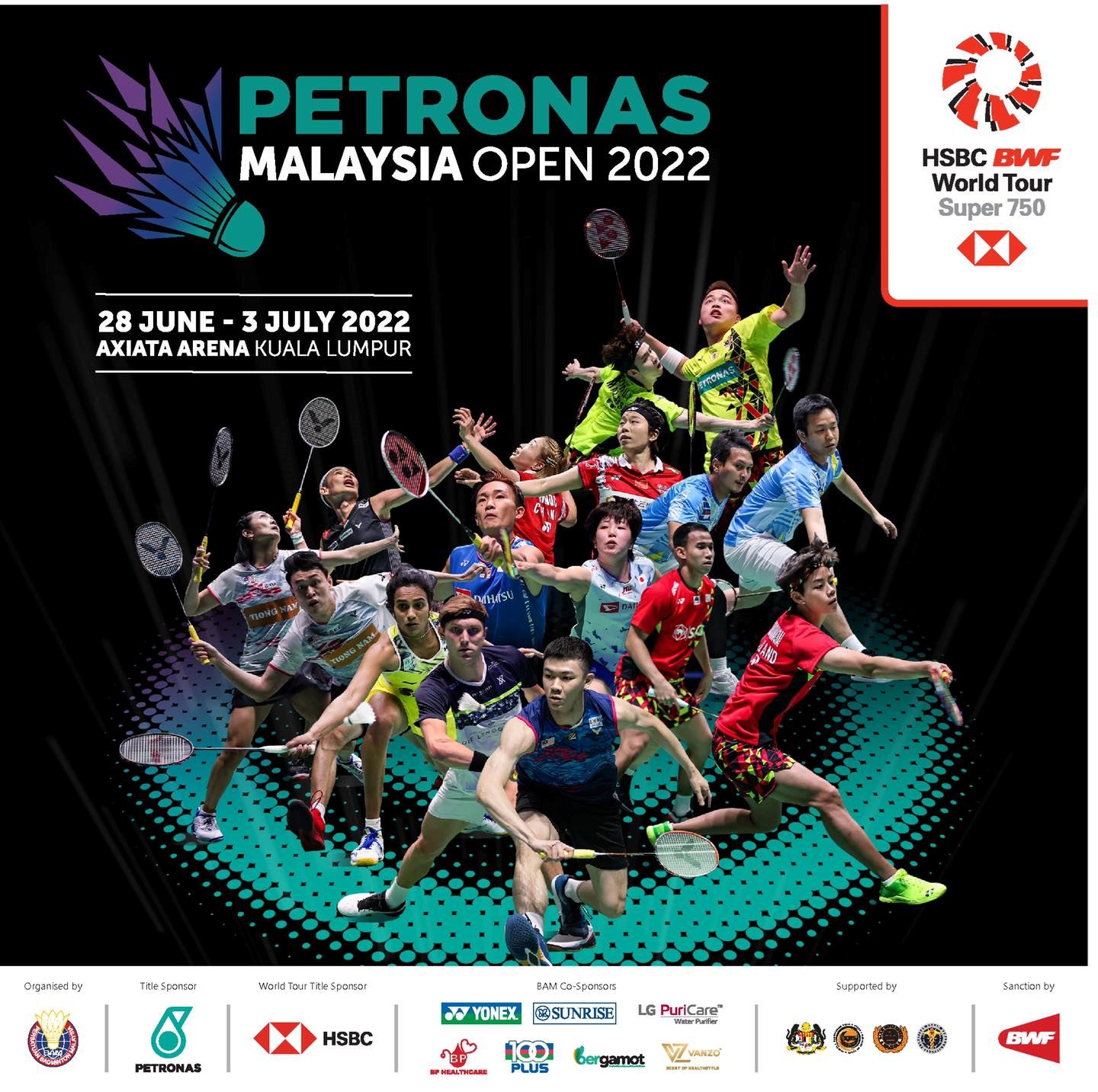 🇲🇾大马羽球公开赛【大马嘉年华】6月28日至7月3日