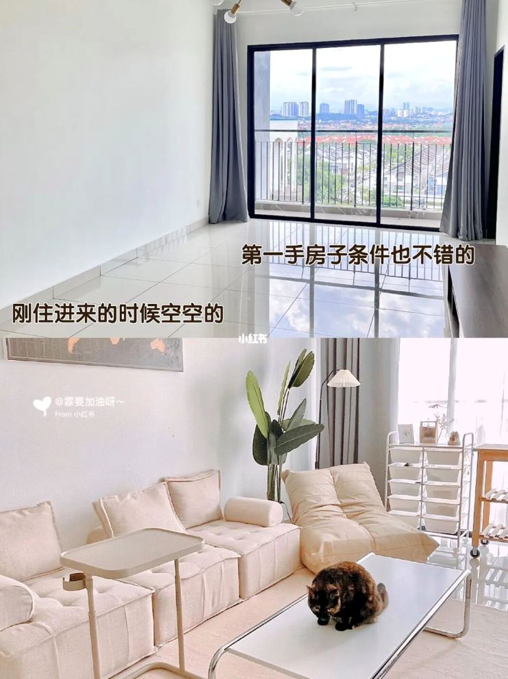🇲🇾大马博主自己【租房】的客厅改造！超ins