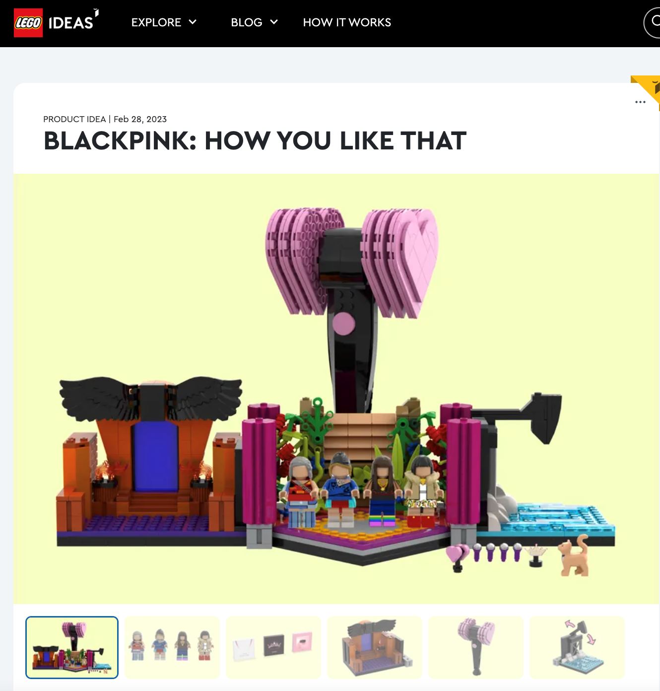 lego可能推出blackpink套装？lego idea投稿作品