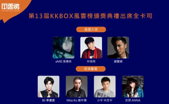 第13届 kkbox 风云榜移师高雄 众星云集打造国际级演唱会