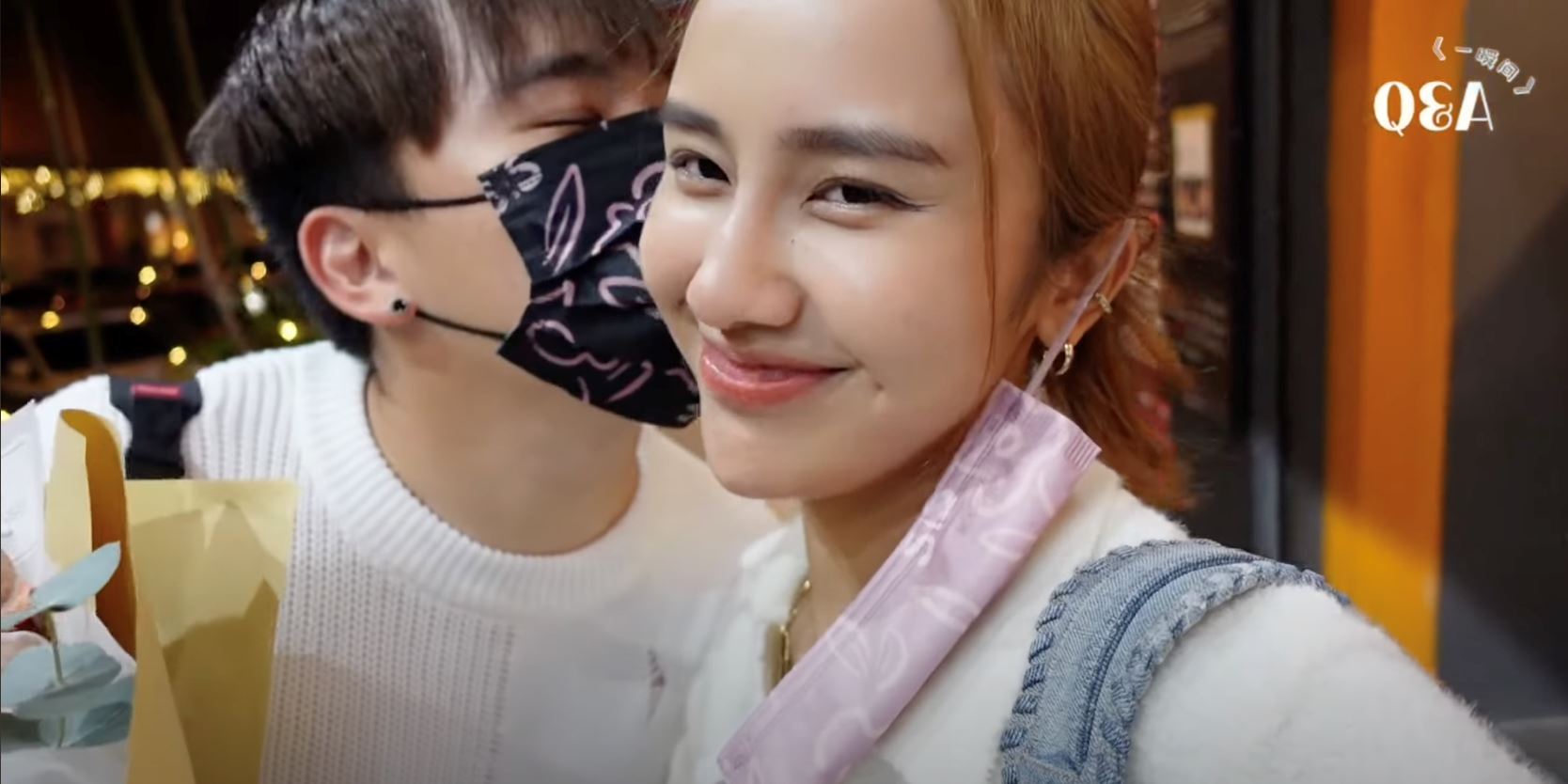 jestinna和danny官宣在一起！还亲脸颊❤️