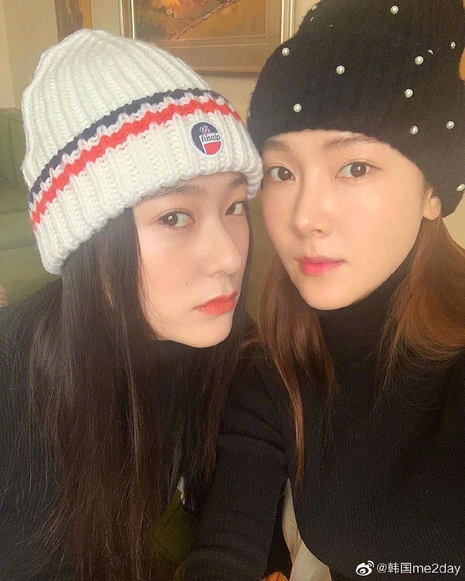 郑秀妍jesscia&郑秀晶krystal姐妹合照❤️超像双胞胎！