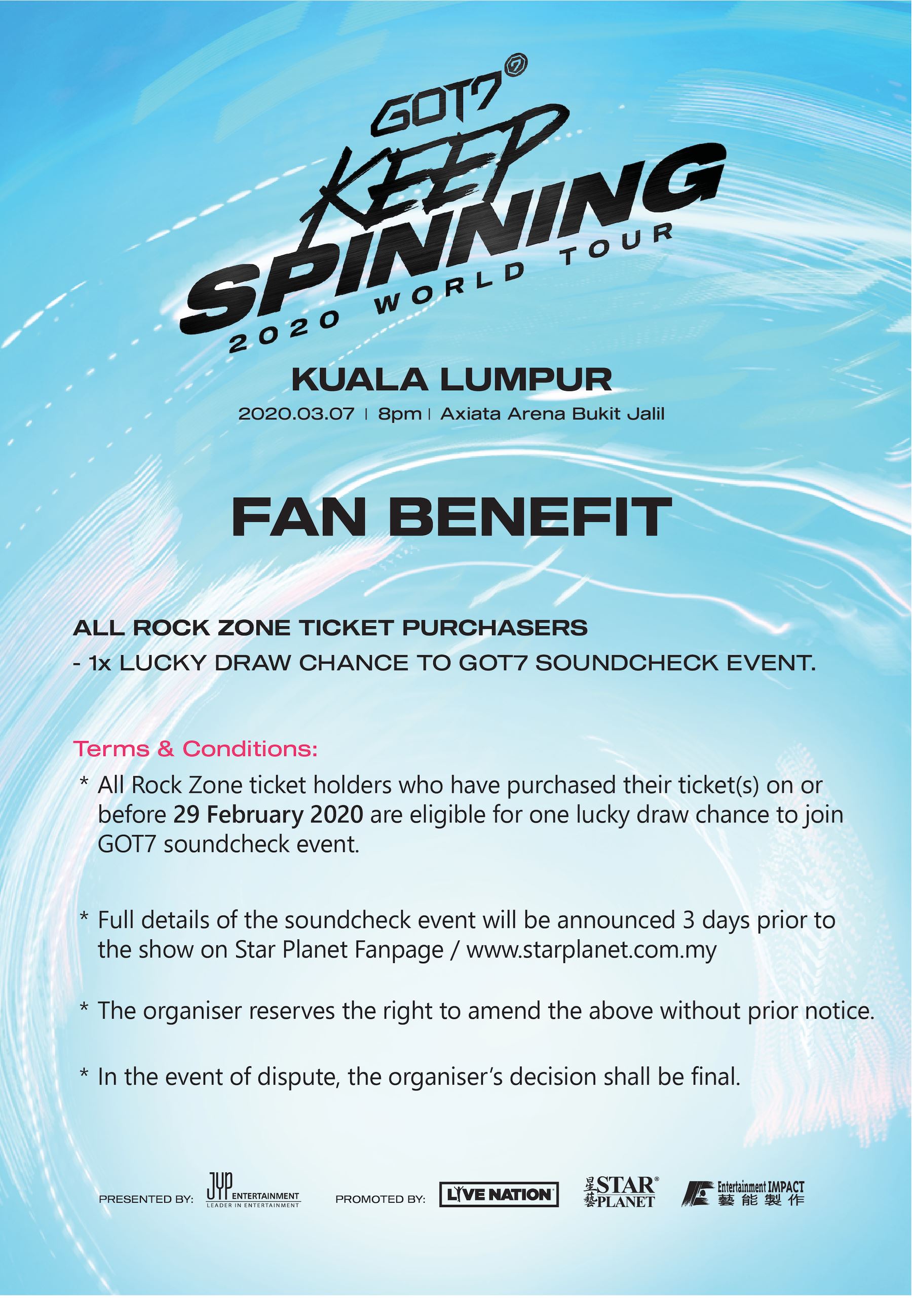 got7将在3月7日来马开唱！时隔三年🌟