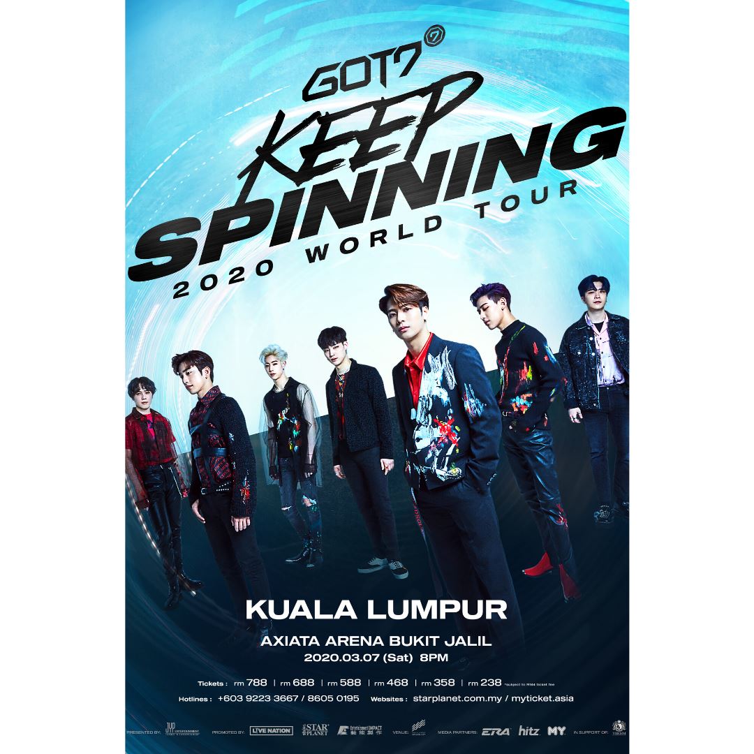 got7将在3月7日来马开唱！时隔三年～