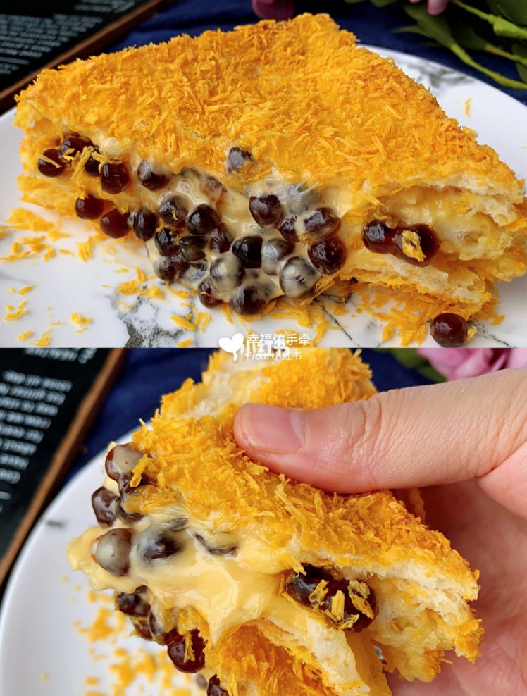 diy 好吃爆浆珍珠吐司❗️无需油炸🔥不用去甜点店吃了！