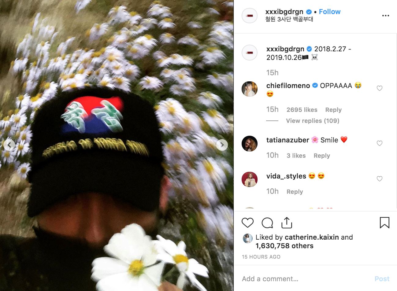 g-dragon退伍后”首发自拍照“！❤️2小时百万讚！😱😱