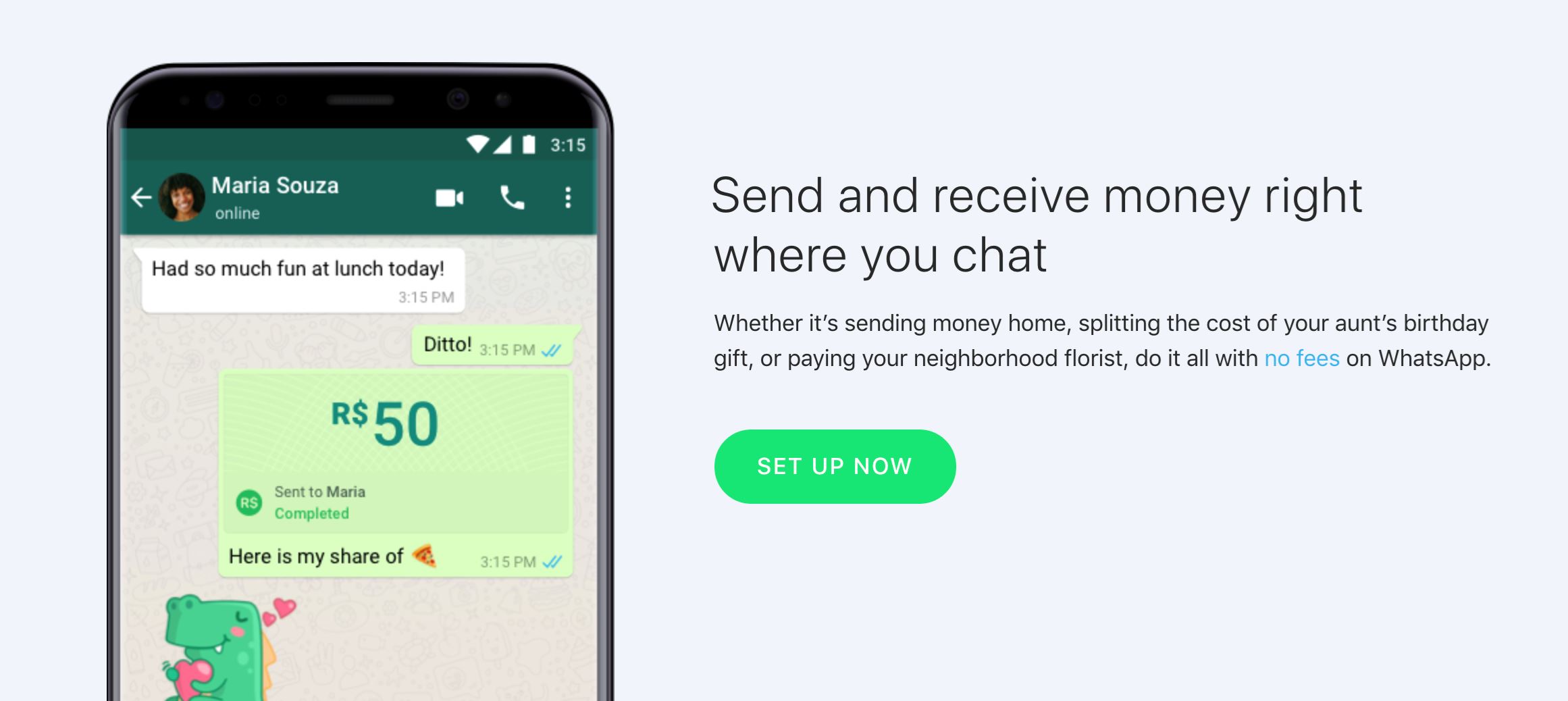 whatsapp 新功能:可直接进行支付和转账!