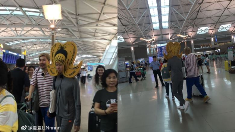 网友在机场偶遇sj金希澈 戴搞笑头套让人认不出｜goxuan