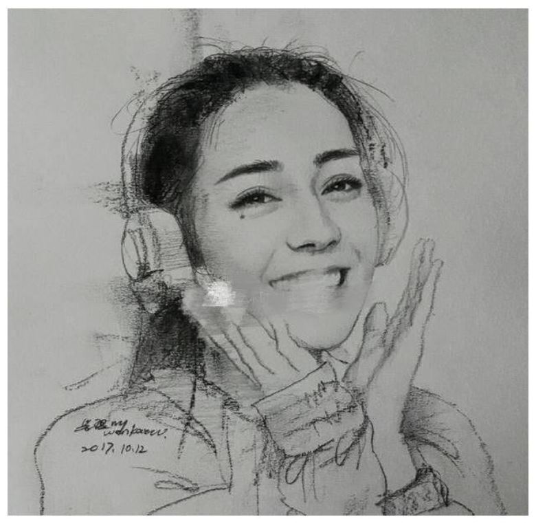 男生花一年时间画迪丽热巴 画手竟然是...!｜goxuan