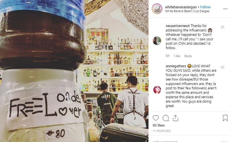 this beach club owner’s savage post about “influencers” trying to get free stuff goes viral
