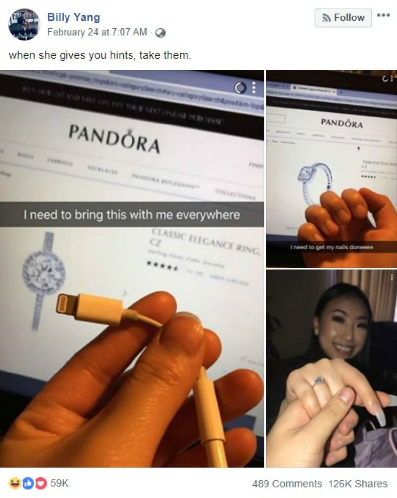 this girl dropped ‘subtle’ hints for her bf and he got her the ring she wanted!