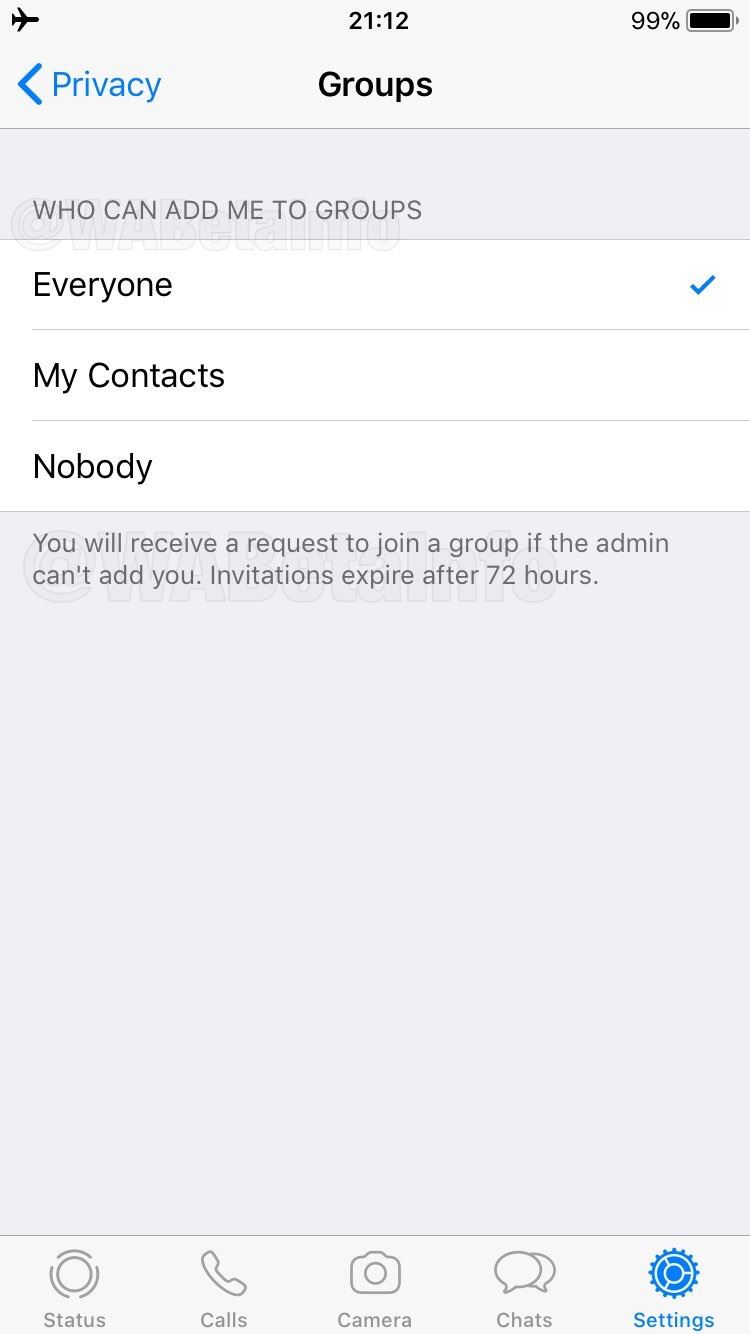 whatsapp will soon allow you to reject group chat invites!