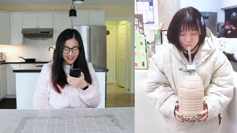 this girl drank 4 litres of bubble tea in 7 hours and people are loving it!