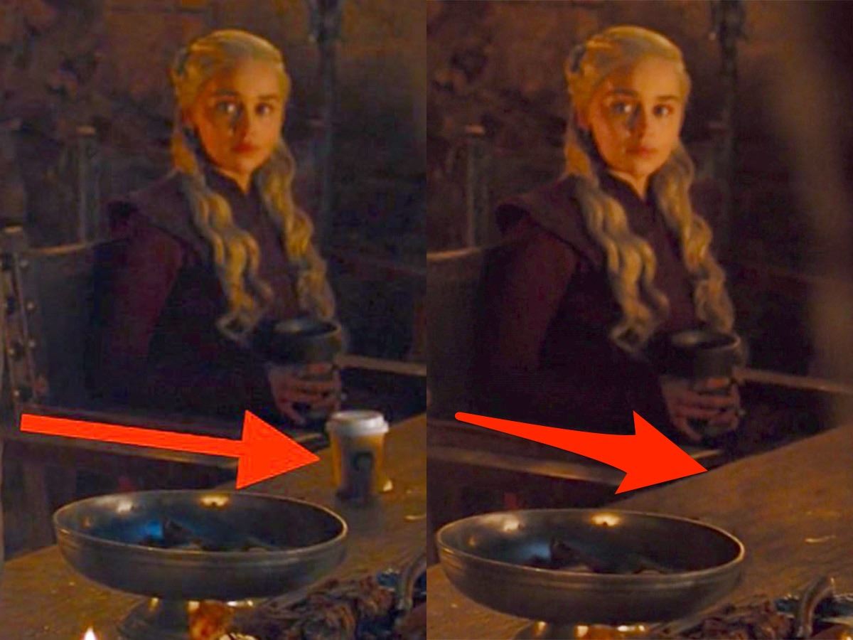 update: hbo has edited out that infamous coffee cup in the latest episode of ‘game of thrones’