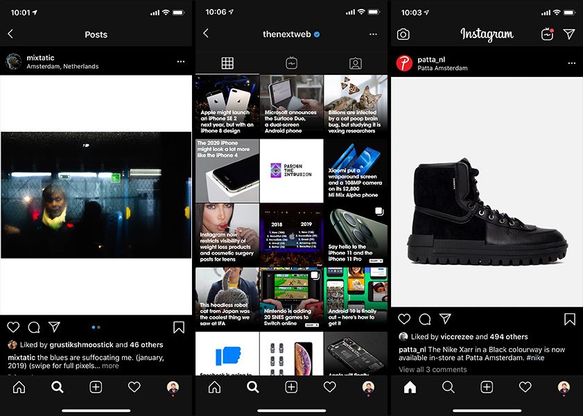 instagram’s dark mode has been activated and it soothes our souls