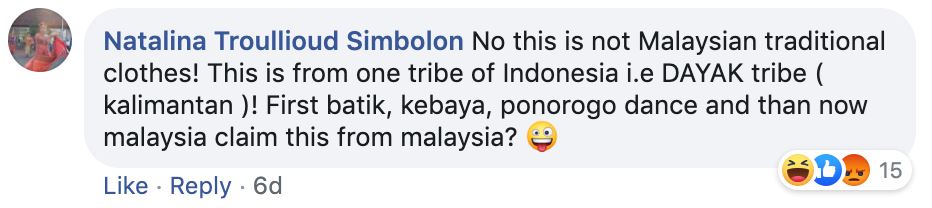 indonesia says msia claim their national costume