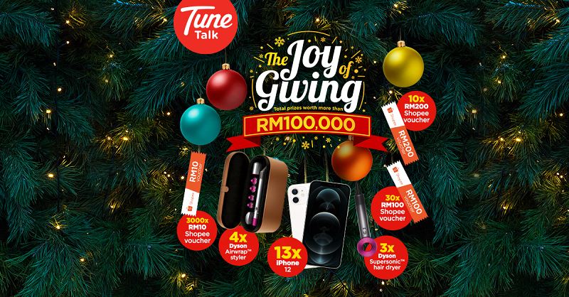 wanna win a dyson hairdryer, iphone 12, and more? check out this cool giveaway by tune talk!