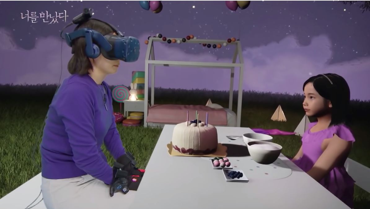 grieving mother reunited with deceased daughter through vr