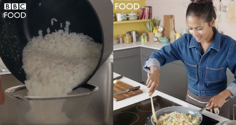 asians angry after cooking show host cooks unwashed rice and then rinses it with tap water