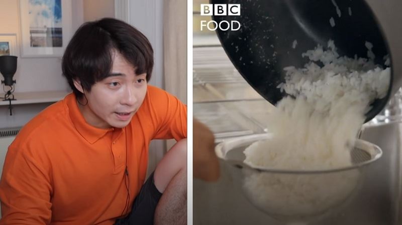 asians angry after cooking show host cooks unwashed rice and then rinses it with tap water