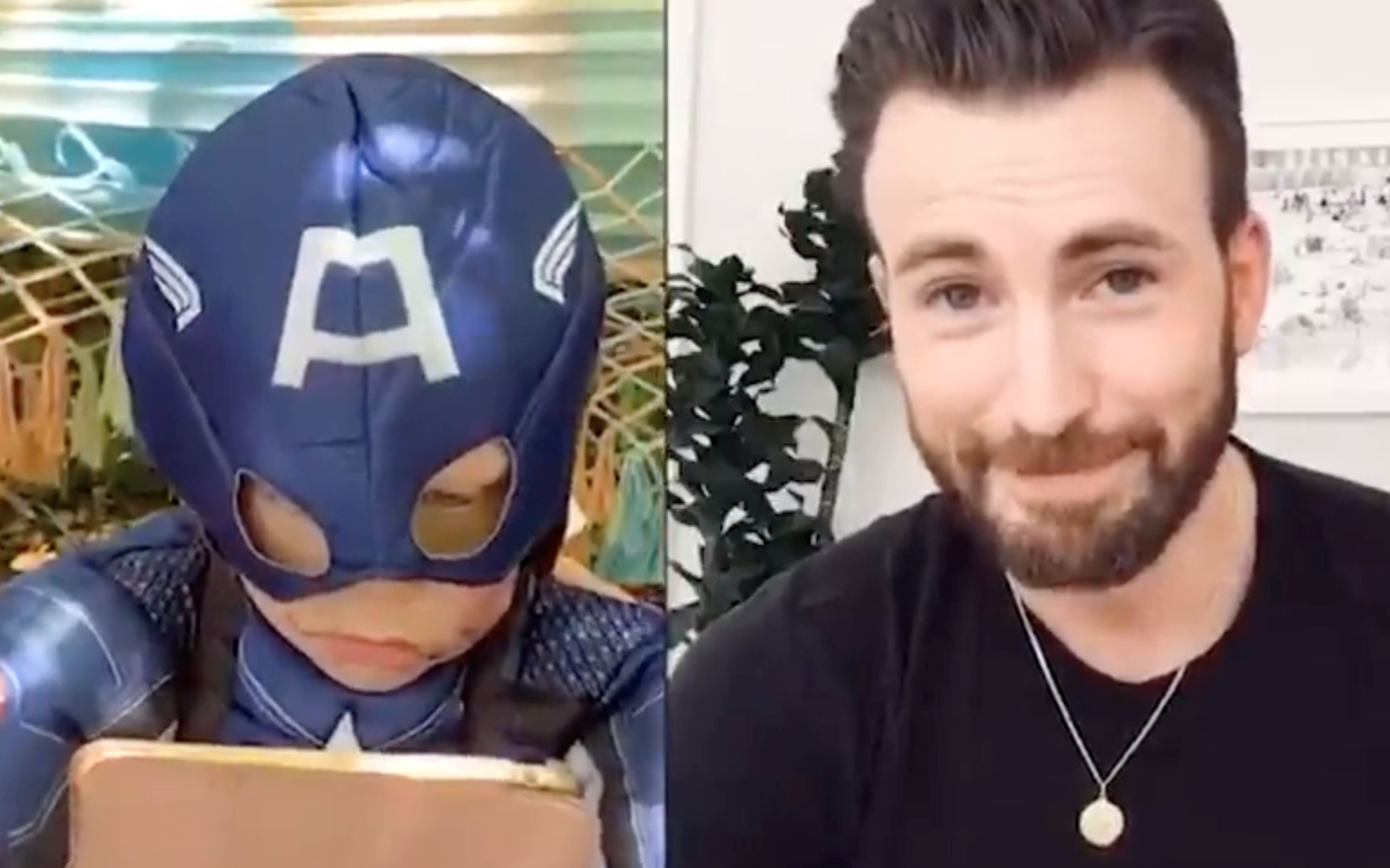 chris evans sends shield to young boy who saved sister from dog attack