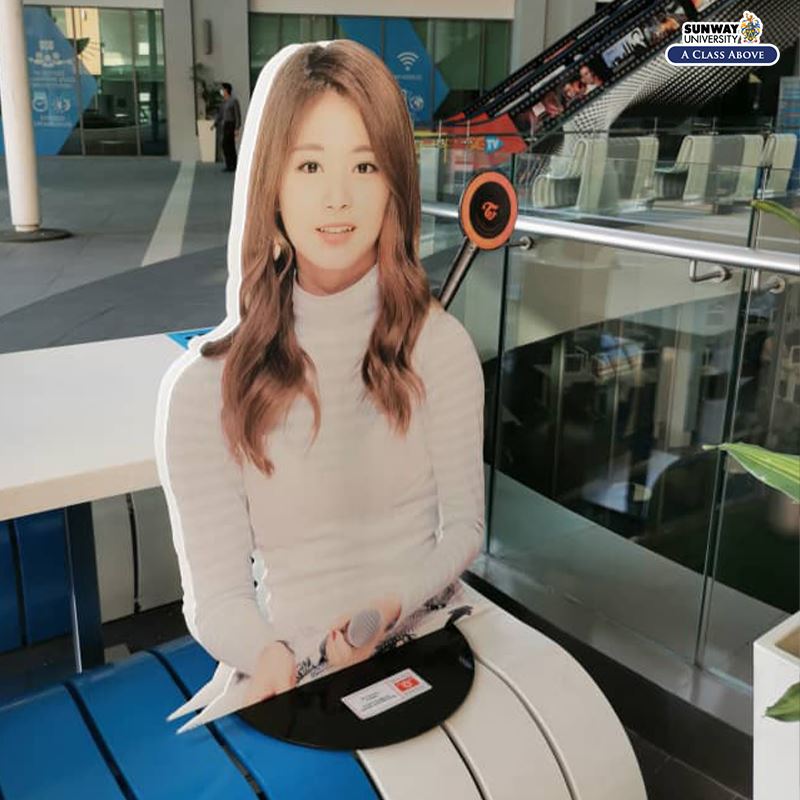 malaysian university uses celebrity cutouts for social distancing!