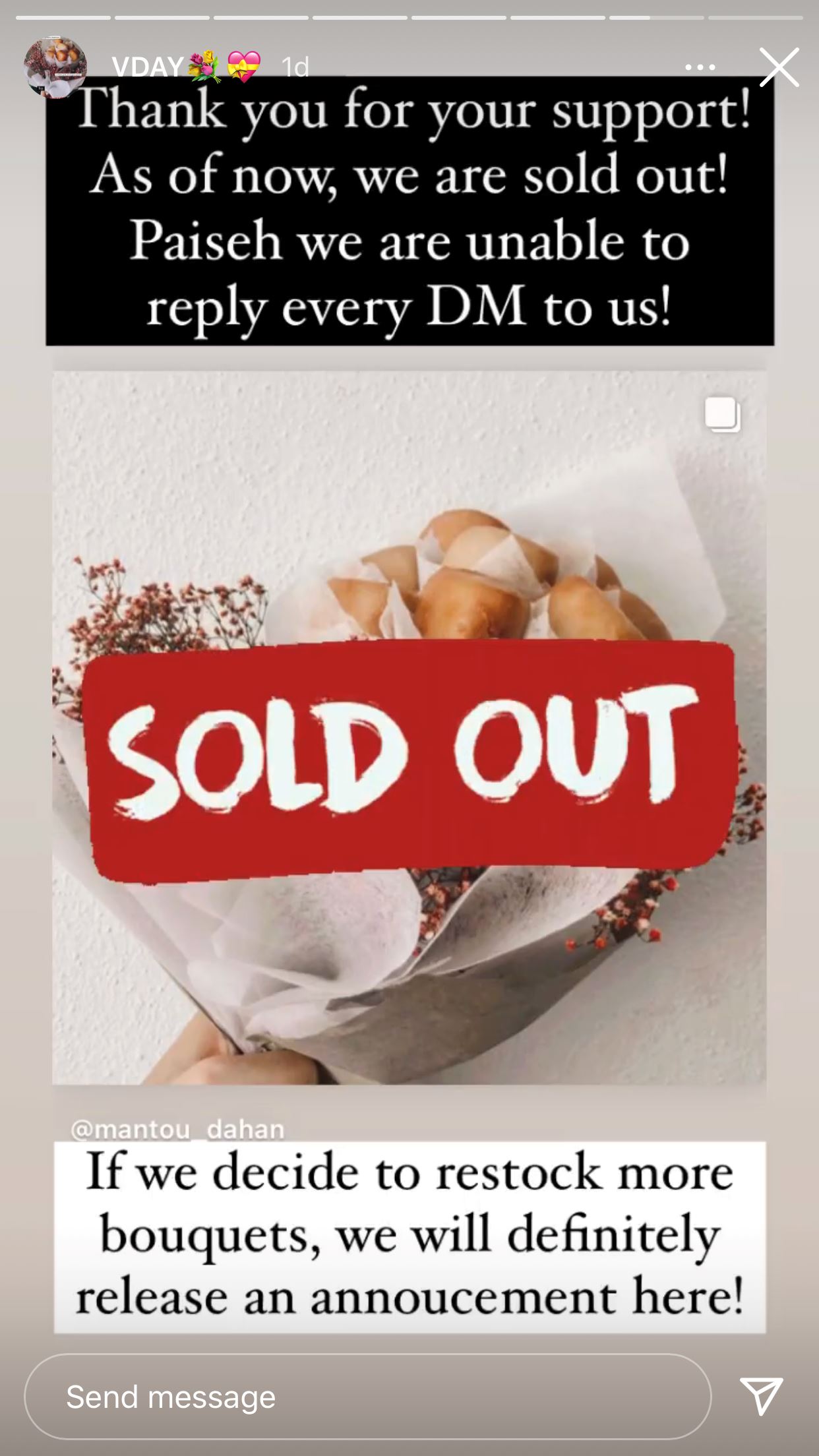 a singaporean shop is selling mantou bouquets for valentine’s and we’re salivating