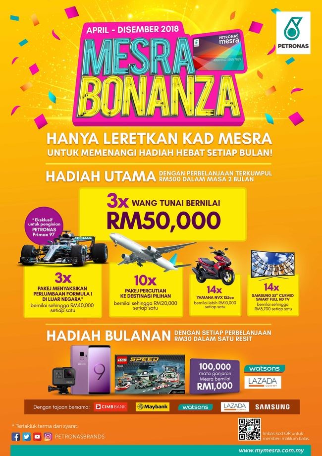 your next fuel up at petronas may just win you an all-expense-paid overseas trip to watch f1 live and more! 