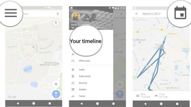 the google maps timeline remembers every single place you