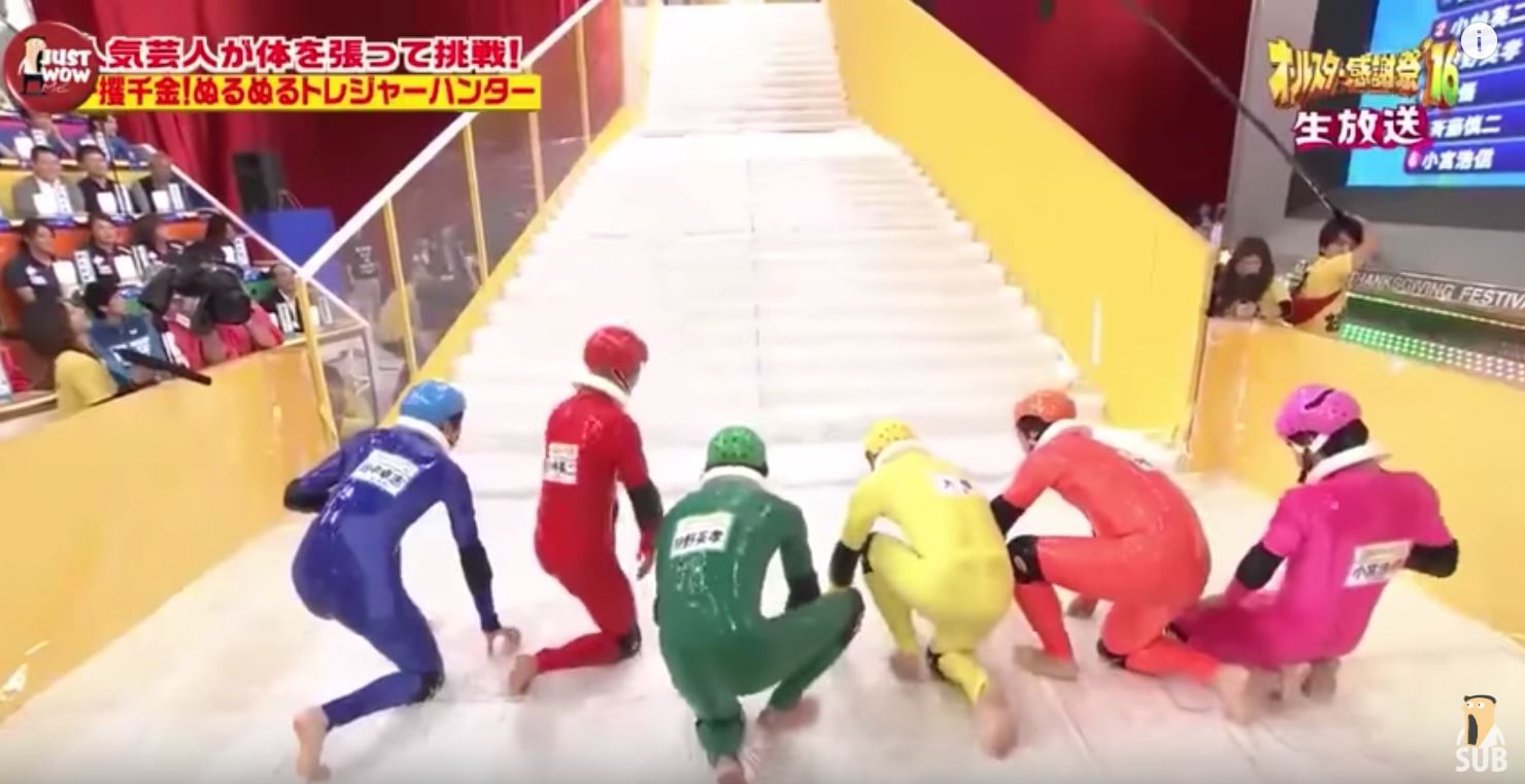 “slippery stairs” is an actual japanese game show and it’s everything you never knew you needed in life