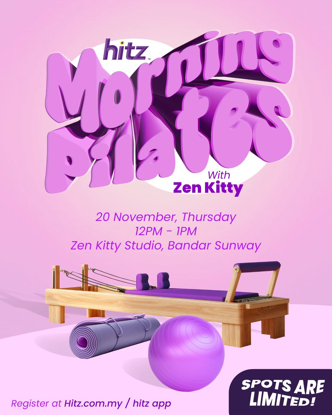hitz morning pilates with zen kitty