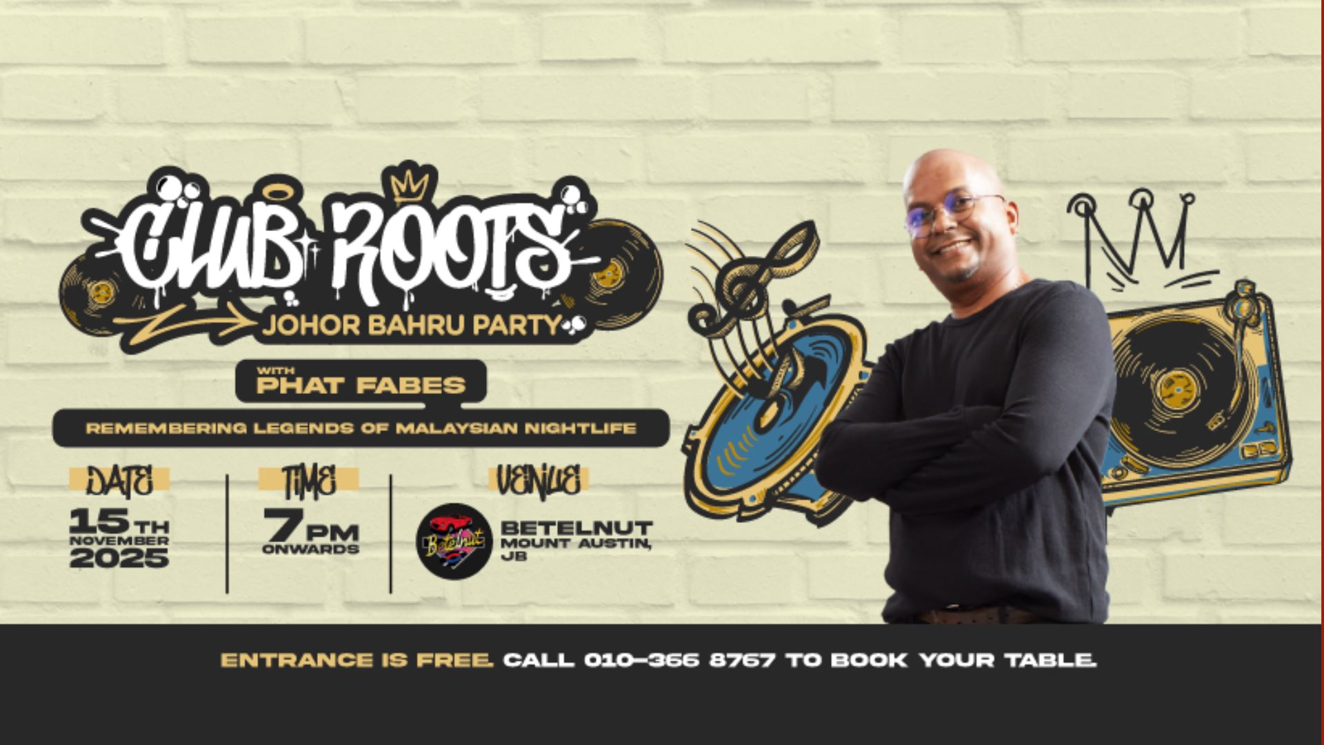 Club Roots is back and we’re headed to Johor Bahru ✨